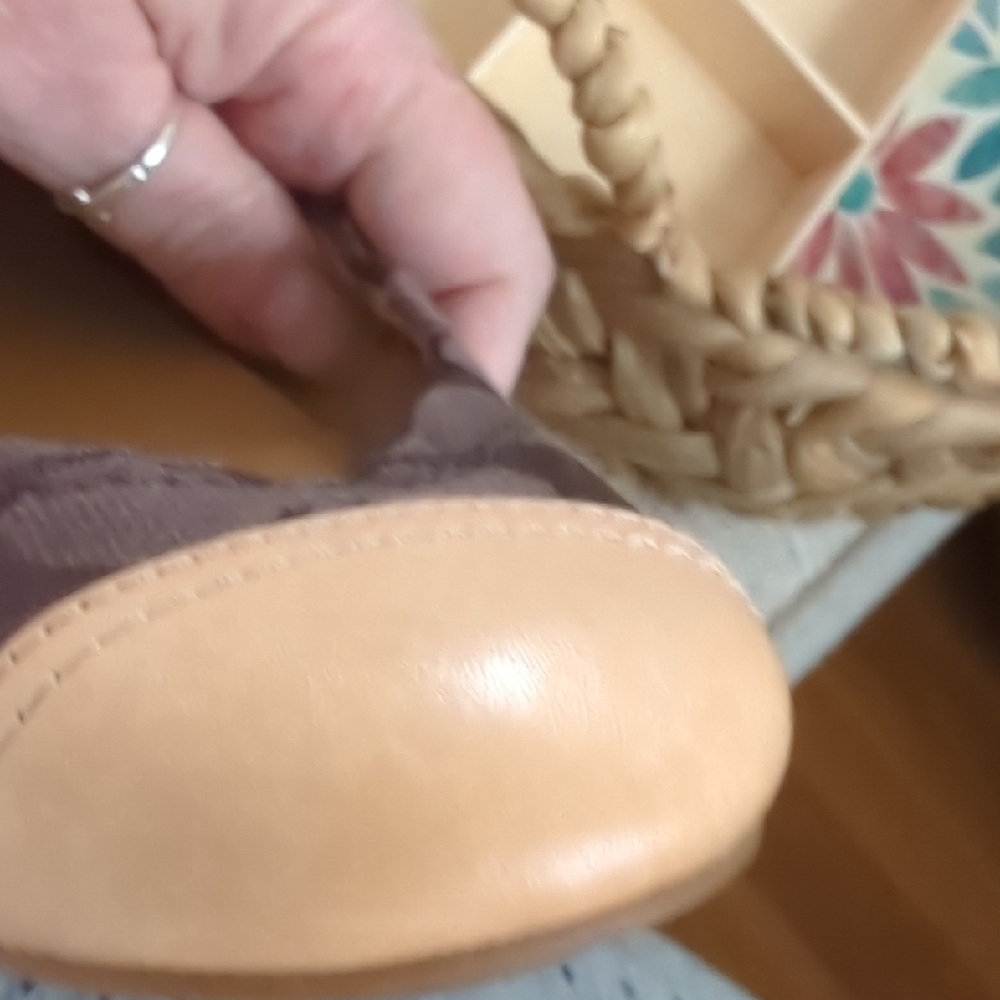 Coach Brown and Tan Two-Tone Flats with Elastic Fit - Picture 11 of 14